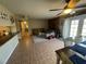 Dining area with french doors leading outside and kitchen counter in view at 4262 Tarkin Ave, Las Vegas, NV 89120