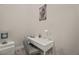 Desk is modern, simple and has natural light at 4689 Kristen Ln, Las Vegas, NV 89121