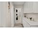Hallway with cabinets for storage at 4689 Kristen Ln, Las Vegas, NV 89121