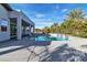 Beautiful pool area with an integrated spa and lush landscaping at 6130 Pebble Glen, Las Vegas, NV 89149