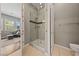 Bathroom boasts a glass shower stall with view into the sitting room at 6192 Lautman Ridge Ct, Las Vegas, NV 89141