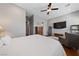 Spacious main bedroom with an adjoining sitting area and neutral tones at 6192 Lautman Ridge Ct, Las Vegas, NV 89141
