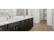 Bright bathroom featuring a double sink vanity and a walk-in closet at 9032 Skye Canyon Ranch St, Las Vegas, NV 89166