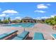 Well-maintained swimming pool and lounge area in the Skye Canyon community, perfect for relaxation and recreation at 9032 Skye Canyon Ranch St, Las Vegas, NV 89166