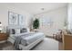Bright main bedroom with serene decor, plantation shutters, and plenty of space at 9032 Skye Canyon Ranch St, Las Vegas, NV 89166