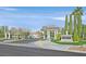 Well-manicured Villagio entrance with lush greenery at 1401 Via Savona Dr, Henderson, NV 89052