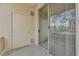 Balcony space with sliding glass doors and an adjacent storage closet, providing outdoor access at 1830 N Buffalo Dr # 1029, Las Vegas, NV 89128