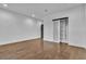 Spacious bedroom features sleek hardwood floors, recessed lighting, and large closet at 2827 Richmar Ave, Henderson, NV 89074