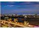 Cityscape view from a property showcasing the city lights and horizon, with tropical plants in foreground at 2827 Richmar Ave, Henderson, NV 89074
