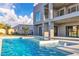 Backyard pool and spa offer a refreshing escape in this modern desert home at 2827 Richmar Ave, Henderson, NV 89074