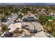 Aerial view showcasing a property with mature trees and nearby neighborhood at 3710 E Oquendo Rd, Las Vegas, NV 89120