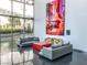 Contemporary lobby space with stylish seating and vibrant wall art at 3722 Las Vegas Blvd # 2204, Las Vegas, NV 89158