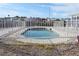 Fenced backyard swimming pool with clear water and surrounding landscaping, offering a private retreat at 4417 Rita Dr, Las Vegas, NV 89121