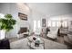 Bright living room featuring a fireplace, white chairs, and an airy, inviting atmosphere at 7566 Spanish Bay Dr, Las Vegas, NV 89113