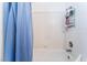 Close-up of the shower featuring a bathtub and tile walls at 1312 Pacific Terrace Dr, Las Vegas, NV 89128