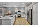 Bright open kitchen with a large island, modern stainless appliances, and direct access to the dining area, perfect for entertaining at 2345 Hot Brook Point St, Las Vegas, NV 89134
