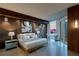 Bright main bedroom with a work space offers both style and functionality, complemented by stunning city views at 2777 Paradise Rd # Ph 3001, Las Vegas, NV 89109