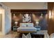 Spacious main bedroom boasts unique wallpaper design, recessed lighting, and sophisticated contemporary decor at 2777 Paradise Rd # Ph 3001, Las Vegas, NV 89109