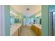 Light and bright primary bathroom with dual sinks, soaking tub, and tile flooring at 3459 Ridge Meadow St, Las Vegas, NV 89135