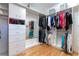 Walk-in closet featuring custom storage solutions, including shelving and drawers at 3459 Ridge Meadow St, Las Vegas, NV 89135