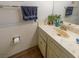 Bathroom with a single sink, mirror, and towel rack; the space is dated at 431 Las Casitas Way, Las Vegas, NV 89121