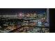 Spectacular night view of the Las Vegas skyline from the residence showcasing bright lights and city views at 4381 W Flamingo # 2201, Las Vegas, NV 89103