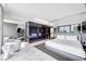 Modern bedroom suite featuring a luxurious bath and a beautiful city view at 4381 West Flamingo Rd # 8322, Las Vegas, NV 89103