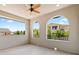 Private balcony with views of the surrounding neighborhood and mountains at 441 Beautiful Hill Ct, Las Vegas, NV 89138