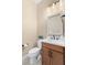 Stylish powder room featuring a modern vanity and sleek fixtures at 441 Beautiful Hill Ct, Las Vegas, NV 89138