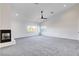 Bright living room with a vaulted ceiling and fireplace at 5148 Villa Vecchio Ct, Las Vegas, NV 89141