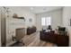 Office space features built in storage, desk and neutral paint at 6225 Gambetta St, Las Vegas, NV 89115