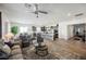 Spacious open concept living area seamlessly connects the living, dining, and kitchen spaces for easy living at 6225 Gambetta St, Las Vegas, NV 89115