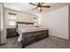 Bedroom features a ceiling fan and natural lighting at 6308 Gulf Waters St, North Las Vegas, NV 89081