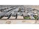 Aerial view of a new home community with modern homes featuring backyard landscaping potential at 6726 N Palmer Estates St, North Las Vegas, NV 89086