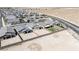 Aerial view showcasing modern homes with the potential for outdoor living spaces in a new community at 6726 N Palmer Estates St, North Las Vegas, NV 89086