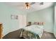 Bright bedroom with a double bed, carpeted floor, and natural light at 6745 Caporetto Ln # 104, North Las Vegas, NV 89084