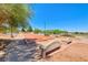 Bocce ball court and benches offer a charming gathering spot within the community park at 7479 Lassen Peak Cir, Las Vegas, NV 89149