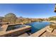 Beautiful infinity pool and hot tub overlook scenic Lake Las Vegas at 10 Via Potenza Ct, Henderson, NV 89011