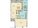 Open-concept floor plan featuring living room, kitchen, dining room, and garage at 10173 Skye Saddle Ave, Las Vegas, NV 89166