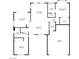 Detailed floor plan showcasing the layout of the home, including the bedrooms, bathrooms, and living spaces at 10401 Sea Palms Ave, Las Vegas, NV 89134
