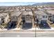 Aerial view of the home nestled in a community with mountain views at 10619 Carnes Ave, Las Vegas, NV 89166