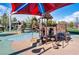 Community playground provides a dedicated play structure with shade canopy at 10619 Carnes Ave, Las Vegas, NV 89166