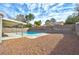 Extensive backyard with covered patio, privacy walls and refreshing swimming pool at 2105 Cardigan Ave, North Las Vegas, NV 89032