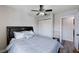 Comfortable bedroom with ceiling fan and closet for ample storage space at 2724 Monrovia Dr, Las Vegas, NV 89117