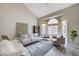 Cozy living room features a vaulted ceiling and an abundance of natural light at 2724 Monrovia Dr, Las Vegas, NV 89117