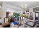 Traditional dining room with a large table and elegant decor at 2804 Gallant Hills Dr, Las Vegas, NV 89135