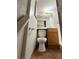 Efficient bathroom with a vanity and toilet, designed to maximize the use of space in a compact area at 2818 Calle Del Oro, Las Vegas, NV 89120