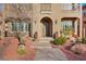 Inviting front entrance featuring decorative plants and stone walkway at 2908 Ferrand Ct, Henderson, NV 89044