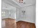 Bright living room featuring hardwood floors, recessed lighting and plantation shutters at 2908 Ferrand Ct, Henderson, NV 89044