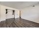 Bedroom features wood-look flooring and a closet at 2916 Karen Ave, Las Vegas, NV 89121